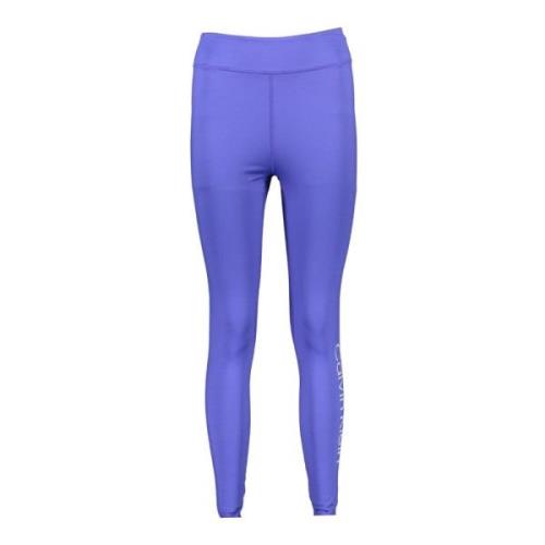 Blauwe Polyester Leggings met Reflecterende Print Calvin Klein , Blue ...