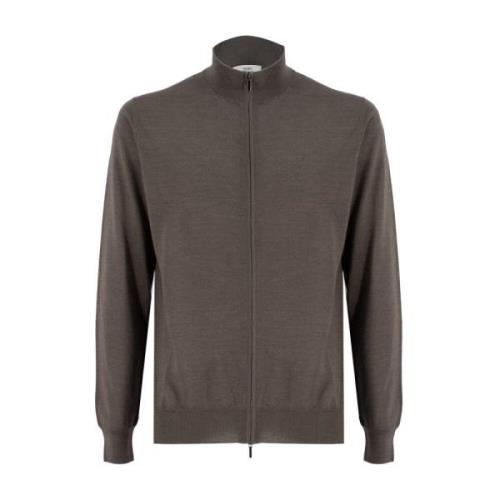 Zip Sweater voor dynamische mannen Mauro Ottaviani , Brown , Heren