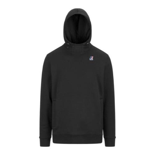 Stijlvolle Hoodie voor Mannen K-Way , Black , Heren