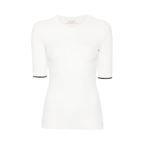 Iconographe Jacquard Gebreide Top Valentino , White , Dames