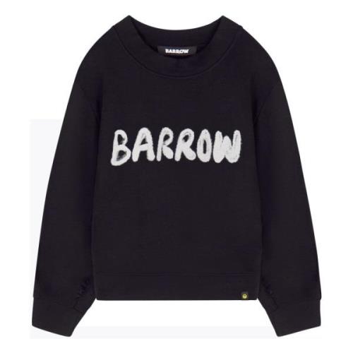 Zwarte Sweatshirt Barrow , Black , Heren