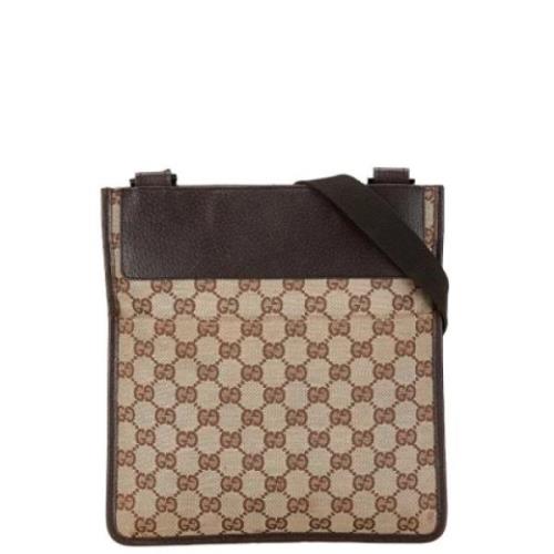 Pre-owned Canvas gucci-bags Gucci Vintage , Beige , Dames