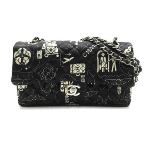 Pre-owned Satin chanel-bags Chanel Vintage , Black , Dames