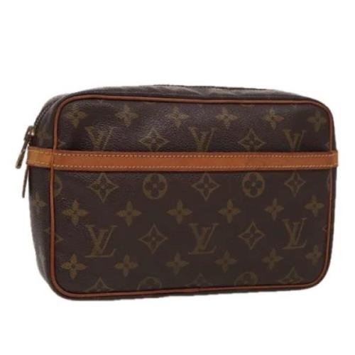 Pre-owned Canvas clutches Louis Vuitton Vintage , Brown , Dames