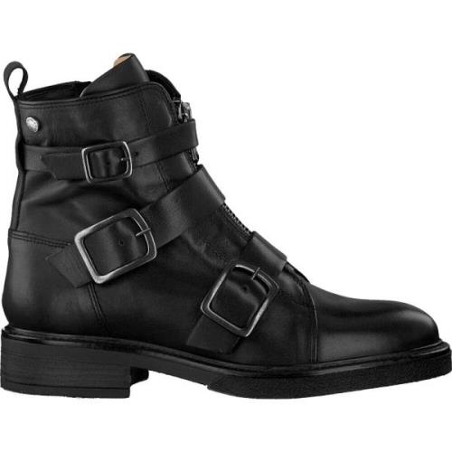 Zwarte Bikerboot met Gespen Notre-v , Black , Dames