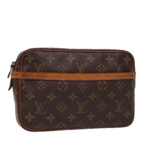 Pre-owned Canvas clutches Louis Vuitton Vintage , Brown , Dames