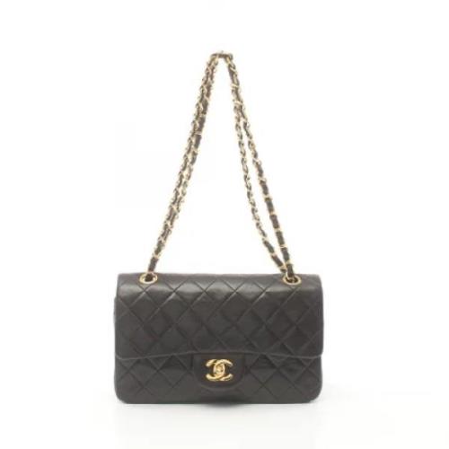 Pre-owned Leather chanel-bags Chanel Vintage , Black , Dames