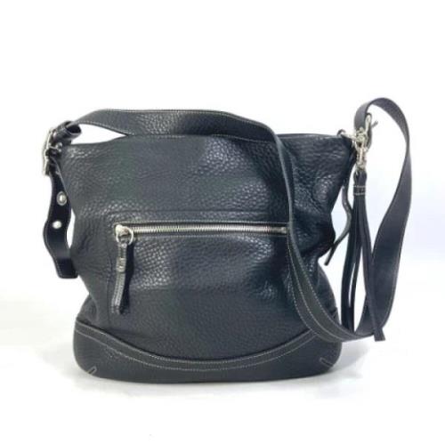 Pre-owned Leather shoulder-bags Coach Pre-owned , Black , Dames