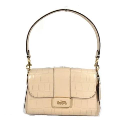 Pre-owned Leather handbags Coach Pre-owned , Beige , Dames