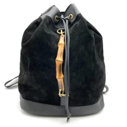 Pre-owned Suede gucci-bags Gucci Vintage , Black , Dames