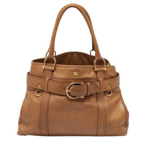 Pre-owned Leather totes Burberry Vintage , Brown , Dames