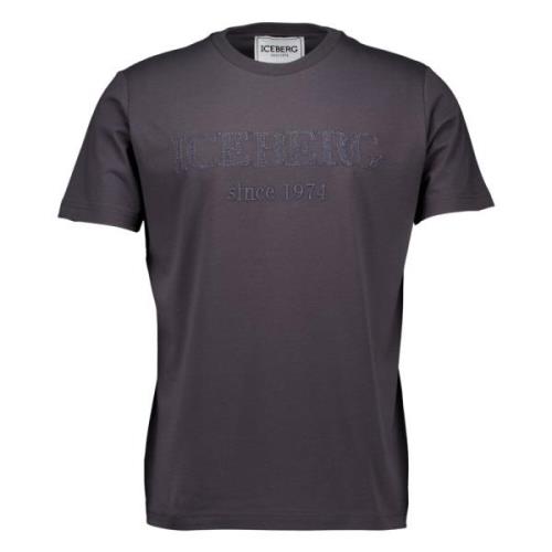 Donkergrijze T-shirt Iceberg , Gray , Heren