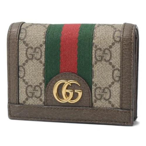 Pre-owned Canvas wallets Gucci Vintage , Beige , Dames