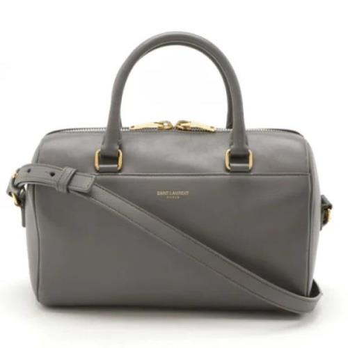 Pre-owned Leather handbags Yves Saint Laurent Vintage , Gray , Dames