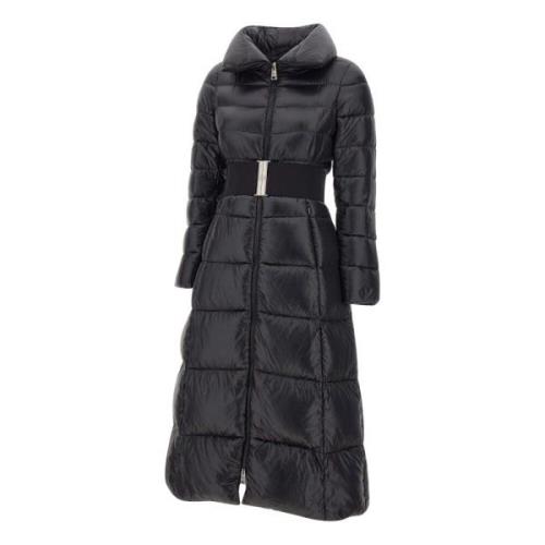 Zwarte Donsjas Hoge Isolatie Herno , Black , Dames