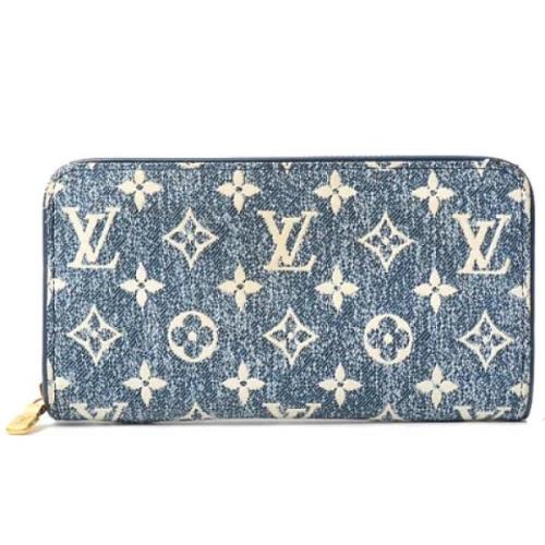 Pre-owned Denim wallets Louis Vuitton Vintage , Blue , Heren