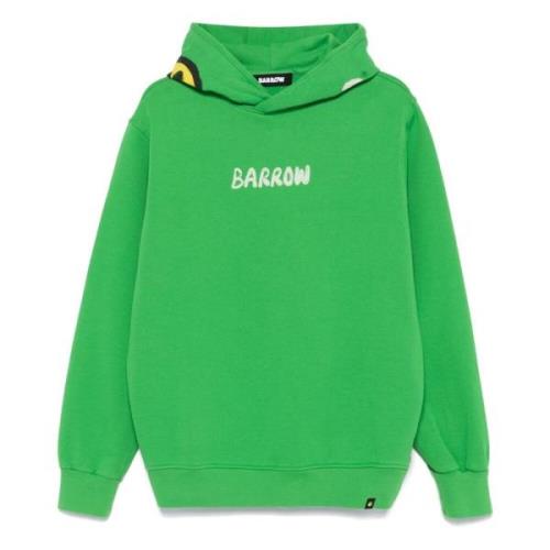 Vintage Groene Hoodie Sweater Unisex Katoen Barrow , Green , Heren