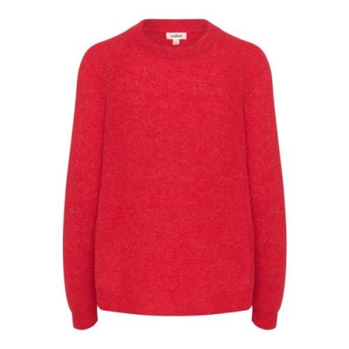 Raglan Pullover Gebreid Salsa Soaked in Luxury , Red , Dames