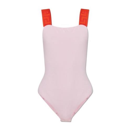 Bodysuit met Grieks patroon Versace , Pink , Dames