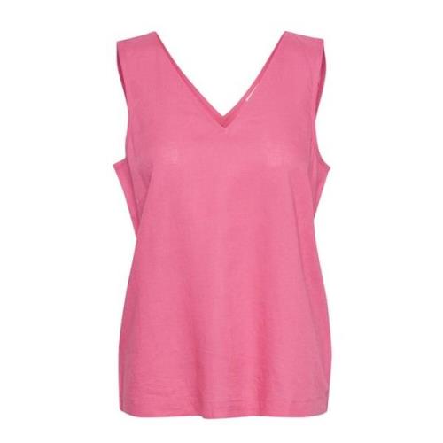 Roze gestippelde top Kaffe , Pink , Dames