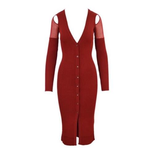 Elegante Midi Jurk voor Vrouwen Patrizia Pepe , Red , Dames