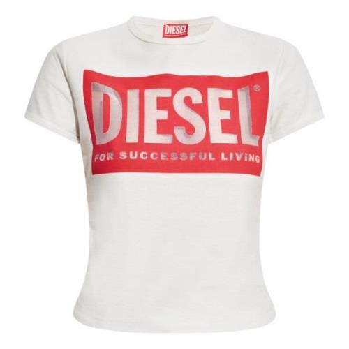 Witte T-shirts en Polos Diesel , White , Dames