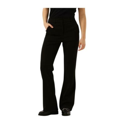 Flared Zwarte Broek Y.a.s , Black , Dames