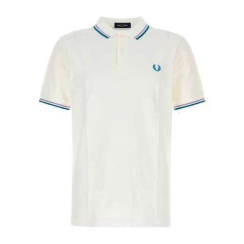 Witte Piquet Polo Shirt Fred Perry , White , Heren