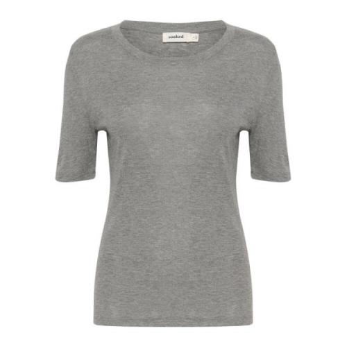 Rollneck Top Grey Melange Soaked in Luxury , Gray , Dames