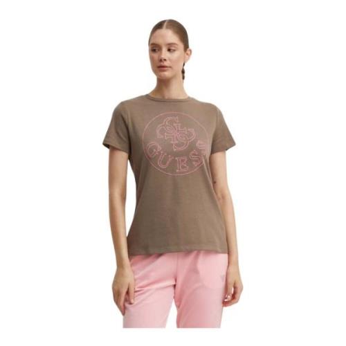 Korte mouw Noémie T-shirt - Bruin Guess , Brown , Dames