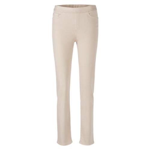 Stijlvolle Slim-fit Broek Marc Cain , Beige , Dames