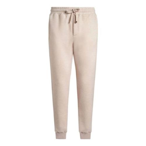 Jogging Wool Trousers with Embroidery Etro , Beige , Heren