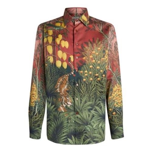 Betoverend Bos Grafische Print Overhemd Etro , Multicolor , Heren