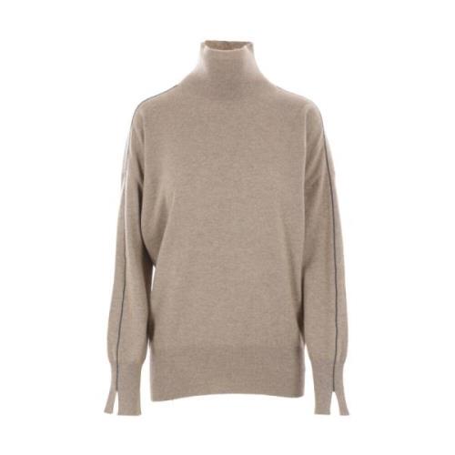 Kasjmier Turtleneck Sweater met Monili Borduurwerk Brunello Cucinelli ...