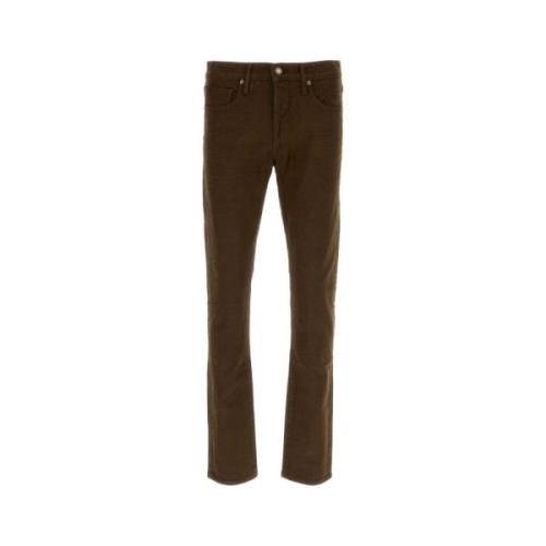 Stretch Denim Jeans Tom Ford , Brown , Heren