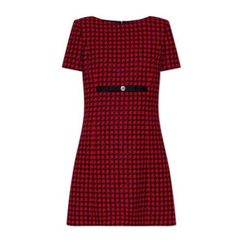 Tweed Jurk Versace , Red , Dames