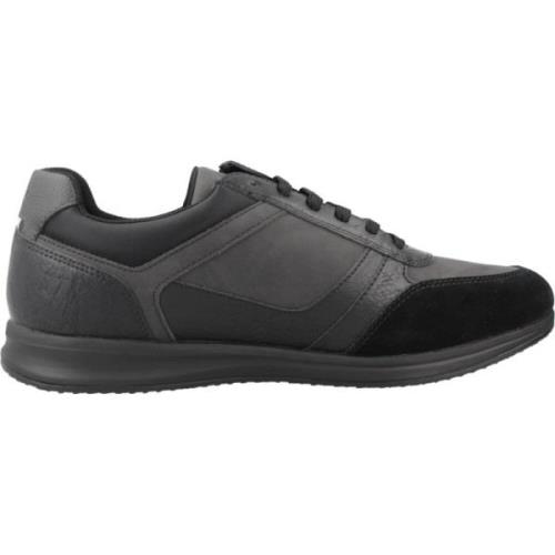 Stijlvolle Sneakers voor dagelijks gebruik Geox , Black , Heren