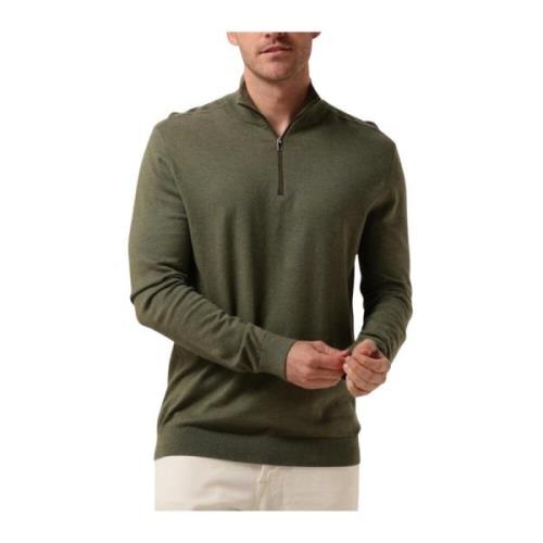 Groene Half Zip Cardigan Sweater Selected Homme , Green , Heren