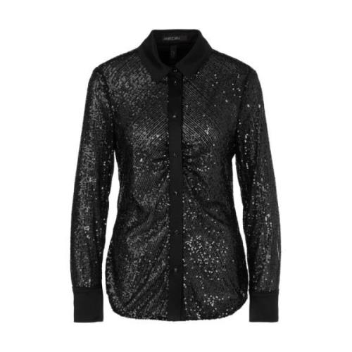 Zwarte Blouse met Xc Stijl Marc Cain , Black , Dames