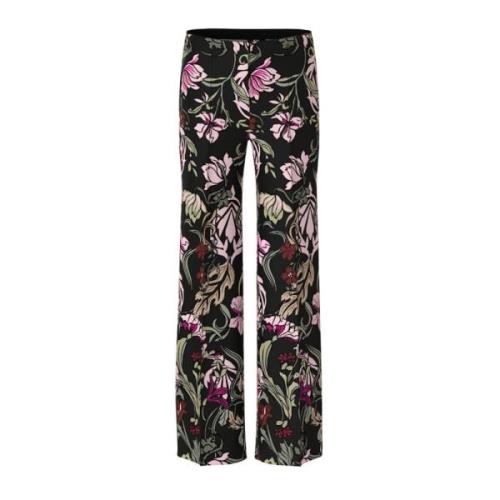 Bloemen Wijde Pijp Broek Marc Cain , Multicolor , Dames