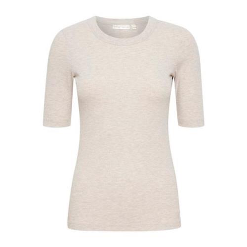 DagnalW Melange T-Shirt - Stijlvol en InWear , Beige , Dames