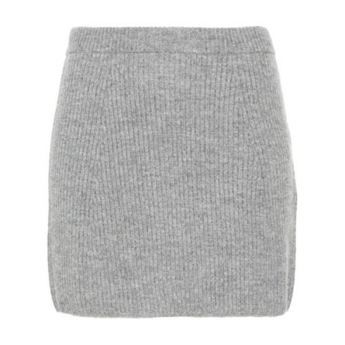 Grijze Geribbelde Rok Sportmax , Gray , Dames