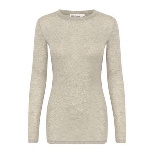 Grijs Melange Lange Mouw Tee Karen by Simonsen , Gray , Dames