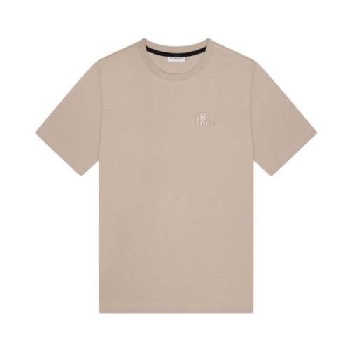 Slim Fit Beige T-Shirt Heren Off The Pitch , Beige , Heren