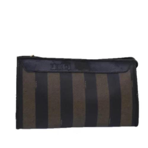 Pre-owned Canvas clutches Fendi Vintage , Black , Dames