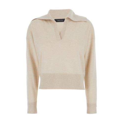 Beige Polo Pull Sweater Federica Tosi , Beige , Dames