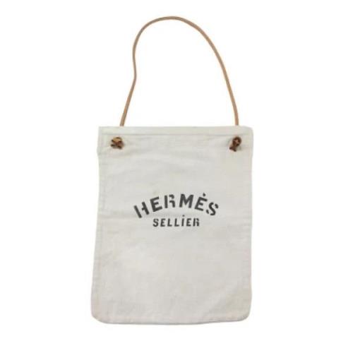 Pre-owned Cotton totes Hermès Vintage , Beige , Dames