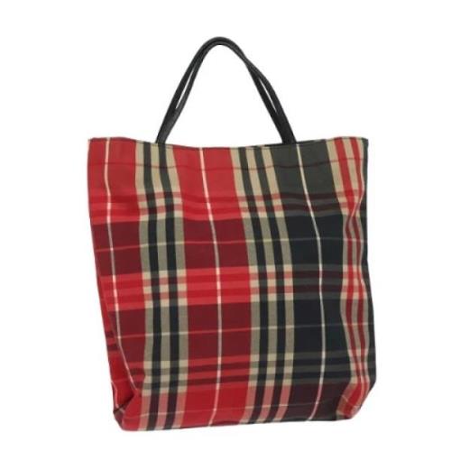 Pre-owned Canvas handbags Burberry Vintage , Red , Dames