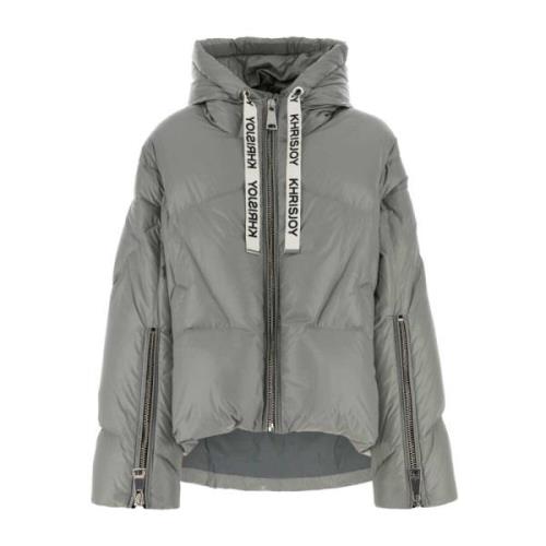 Stijlvolle Grijze Nylon Donsjas Khrisjoy , Gray , Dames