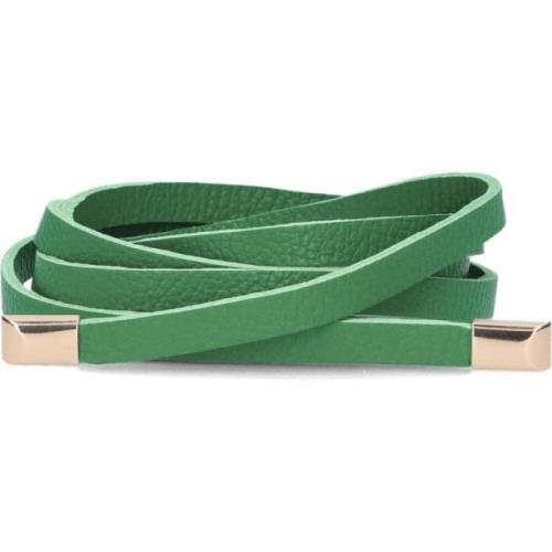 Groene Leren Taille Riem Lucia Notre-v , Green , Dames